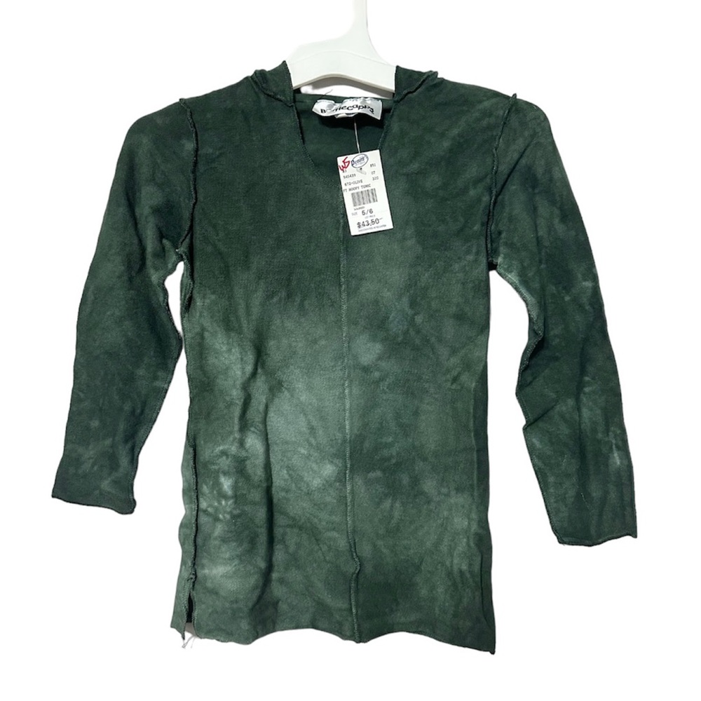Green tiedye long sleeve hoodie NWT